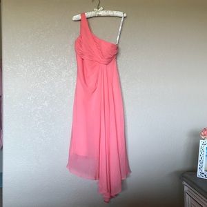 David’s Bridal One Shoulder Gown